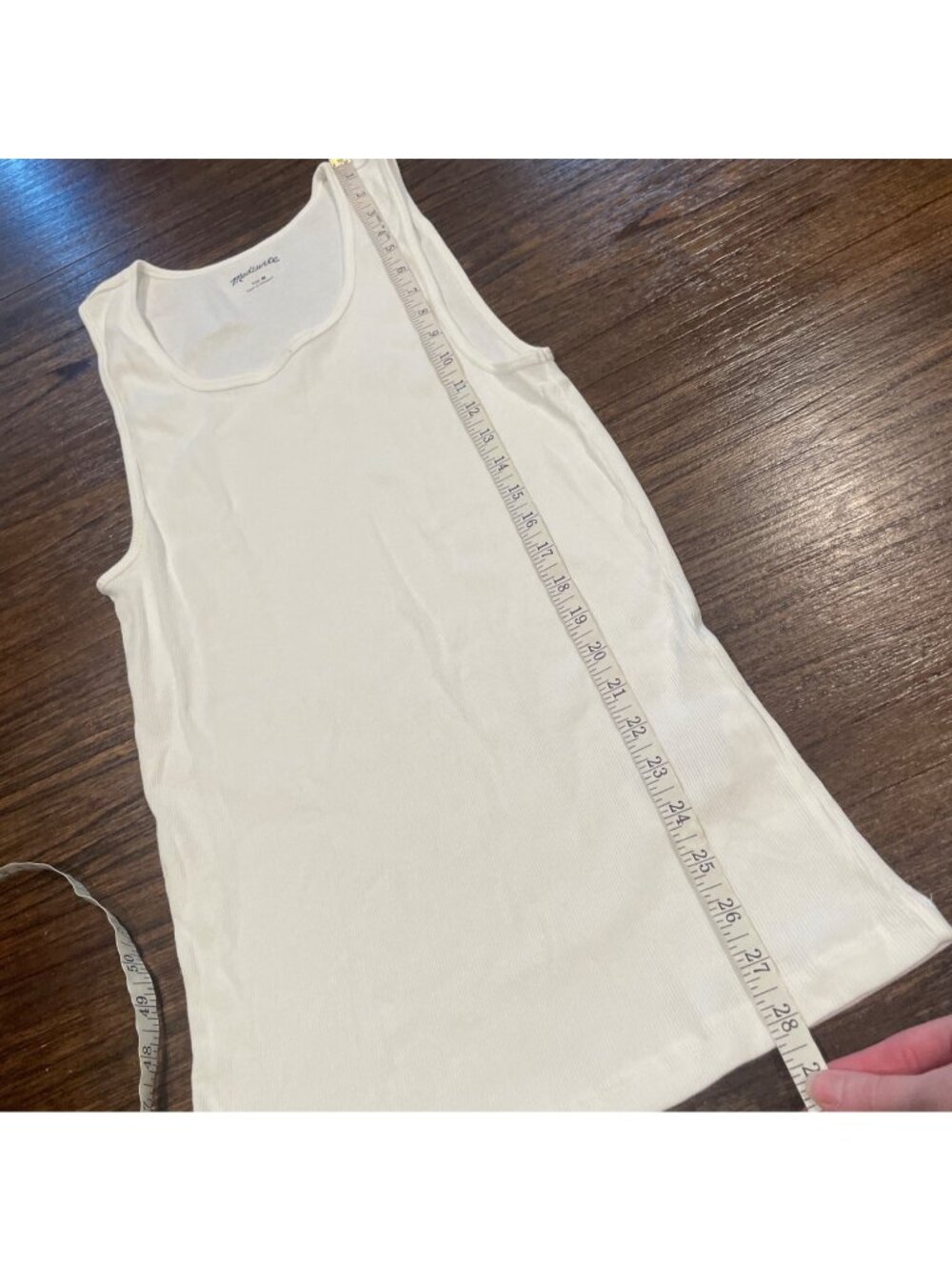 NWT Madewell Ribbed Tank Top Mens Medium White Undershirt Casual Loungewear - Picture 8 of 10